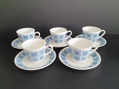 Buy Royal Tuscan Made In England Bone China Charade Coffee Cups And Saucers X 5 • 15£