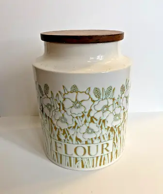 Buy Large Hornsea Pottery Flower Pattern Flour Jar Vintage Retro Ceramic Pot Fleur • 19.95£