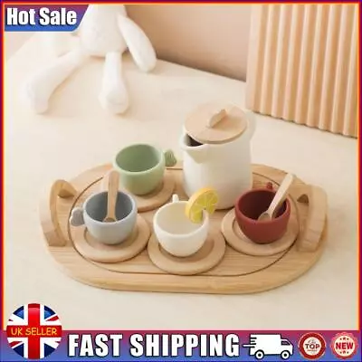 Buy 9pcs/10pcs Pretend Play Tea Set Role Play Wooden Tea Set For Kids (10pcs) • 17.30£