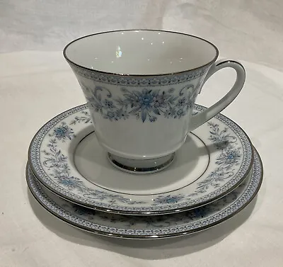 Buy Vintage Noritake Blue Hill Fine China Trio Tea Cup Saucer Side Plate 2482 Party • 9.85£