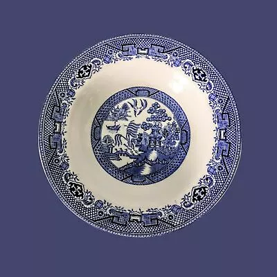 Buy Vintage Barratt's Of Staffordshire Blue And White 'Willow' Pattern Dish • 8£