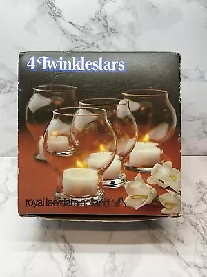 Buy New Old Stock Vintage Royal Leerdam Glass Twinklestars Votives/Candle Holders • 19.99£