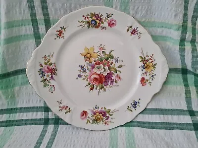 Buy Vintage Hammersley Bone China Floral Large Cake Plate • 14.99£