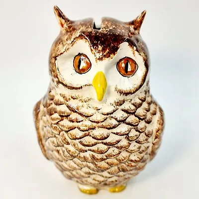 Buy Vintage Toni Raymond Pottery Owl Money Box Excellent Condition Hand Painted 5½   • 29£