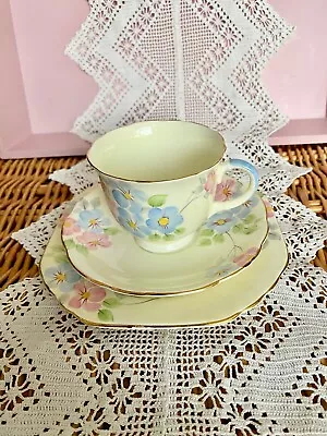 Buy Foley China Vintage Beautiful Hand Painted Tea Cup Trio • 12.99£