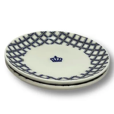 Buy Royal Boch For Old Dutch Blue White W/Crown Trinket Coaster Plates | Set Of 2 • 18.97£