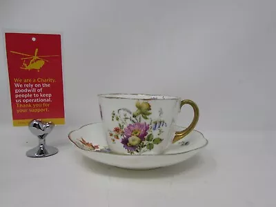 Buy Vintage Doulton Burslem Cup & Saucer Floral Gilded                           B12 • 5.95£