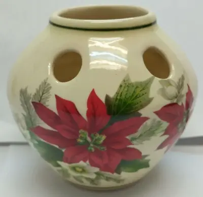 Buy Vintage Brixham Pottery Devon Vase Poinsettia . Posy Vase / Pourri Pot • 5£