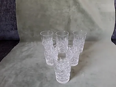 Buy Thomas Webb 6 Pieces 'Wellington' Pattern Flat 10 OzTumbler Lead Crystal Glasses • 44.99£