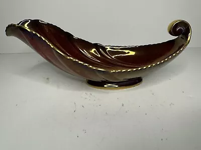 Buy Large Shell Bowl Gravy Boat Rouge Royale Carlton Ware England Red Gold Vintage • 46.29£