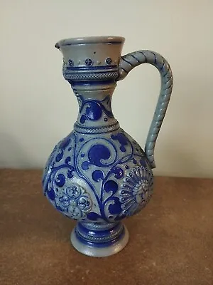 Buy Antique C.1900, Gerz, Westerwald, Stoneware Decorative Vase Or Jug, 19.5cm Tall  • 12.95£