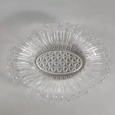 Buy Anchor Hocking Pickle Dish Vintage Pressed Glass With Elegant Loops And Diamond • 10.37£