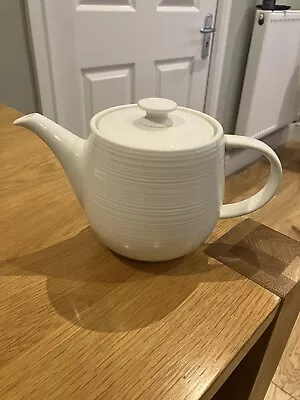 Buy John Lewis Croft Collection White ‘Luna’ Fine China 1.1L Teapot • 21.50£