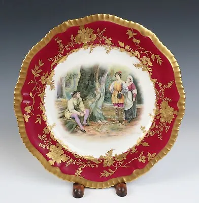 Buy Antique Hammersley Raised Gold Shakespeare Rosalind Paget Bone China Plate • 146.40£