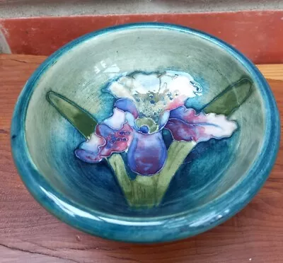 Buy Signed W. Moorcroft Orchid Pattern Small Dish / Bowl C1928-1949 AS SEEN / DAMAGE • 18.99£