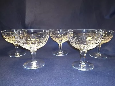 Buy Set Of 5 Fine Stuart Crystal Champagne Glasses Goblets -England  3.75  Tall RARE • 175.24£