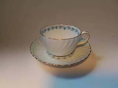 Buy Minton Vineyard S574 Pale Blue Bone China Tea Cup And Saucer • 7.50£