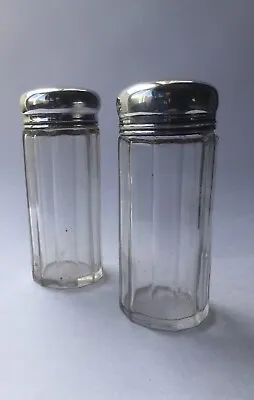 Buy Solid Silver Lidded Cut Glass Dressing Table Jars Hallmarked For London 1917 • 55£