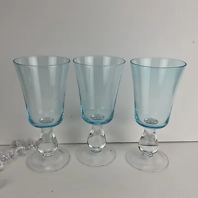 Buy 3 Lifestyle Essentials Sea Blue By ROYAL DOULTON 16 Oz 8  Glass Goblet • 28.36£