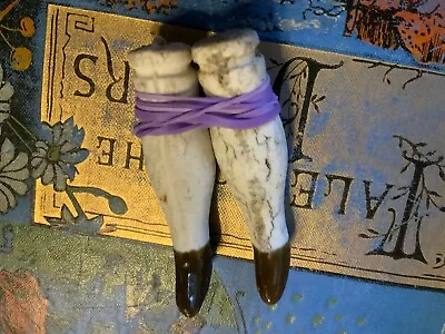 Buy Antique Dolls Lower Legs Bisque With Glazed Boots ,doll House,  Parian  China ‘s • 10£