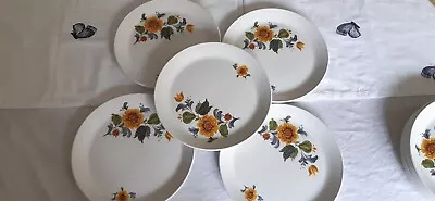 Buy 5 X Vintage Mid Century Dinner Plates 9” Johnson Brothers Snowhite Snow White • 24.99£