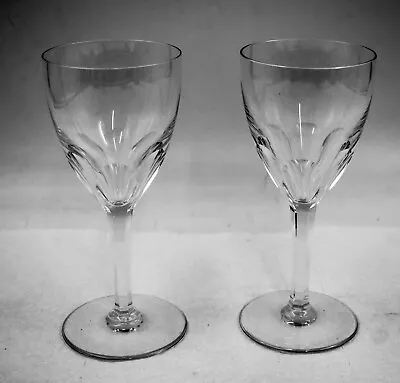 Buy Set Of 2 Baccarat Cut Crystal Genova Claret Wine Glasses – Signed Made In France • 76.81£