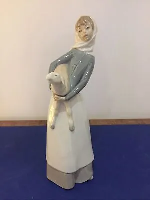 Buy Lladro Figurine 4584 Girl Holding Lamb • 31£