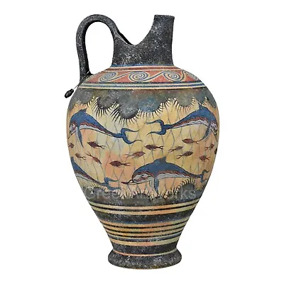 Buy Hydria Water Jar Minoan Vase Pottery Painting Dolphin Ancient Greek Crete  • 108.97£