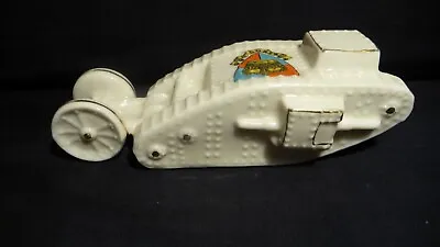 Buy WW1 TANK WITH TRAILING WHEELS  - EXMOUTH  - Arcadian China • 12.50£