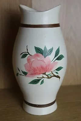 Buy 1950's Vintage Brentleigh Ware Stanley Vase With Floral Design And Matt Glaze • 13.99£