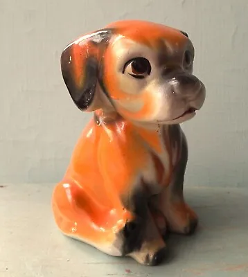Buy Vintage Orange Dog Ornament Figurine Mid Century Ceramic 1960s Made In China • 9.99£