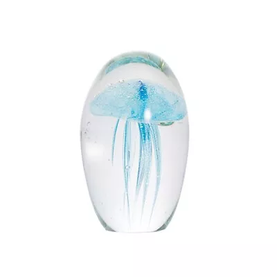 Buy 3D Crystal Jellyfish Ornament Sea Animal Paperweight Collectible • 10.25£