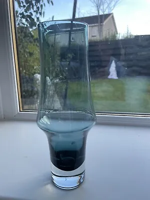 Buy Riihimaki #1376 Riihimaen Tamara Aladin Steel Blue Art Glass Vase • 25£