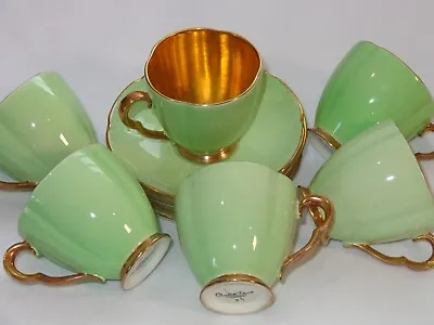 Buy 6 Carltonware Rita Shape Demitasse Cups And Saucers Gold Interiors • 56.99£