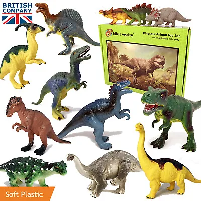 Buy Dinosaur Toys Large Plastic Jurassic Era Action Figures Set Of 12 Named, Ebay UK • 16.99£