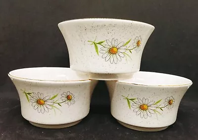 Buy 3 Cornish Kernewek Pottery Goonhavern Daisy Pattern  Bowls • 6£