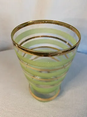 Buy Art Deco 1930s Liqueur Gold Mint Green Vase • 20£