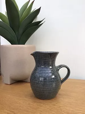 Buy Small Blue Green Speckled Glossy Finish Studio Pottery Jug With Potters Mark TJ • 5£