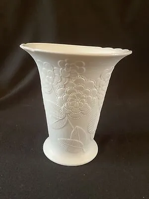 Buy Beautiful Bisque Porcelain Floral Vase~M FREY~KAISER  Vase No 642 ~ 16cm Tall. • 22£