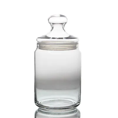 Buy Clear Glass Storage Jars Vintage Kitchen Canister Airtight Lid Food Containers • 9.25£