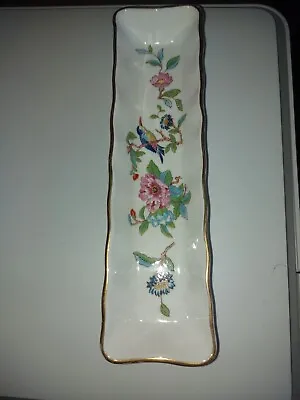 Buy Ansley Bone China Olive Candy Dish Cracker Tray Pembroke Pattern Floral Bluebird • 3.99£