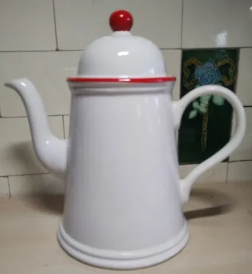 Buy Arthur Wood England Stamped 6048 Vintage Red & White Coffeepot • 19.99£