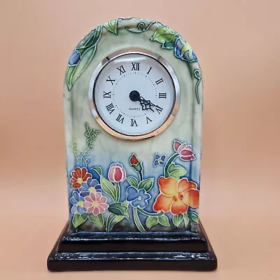 Buy Old Tupton Ware Clock Tube Lined Ceramic Hand Painted Cottage Garden Floral 17cm • 25£