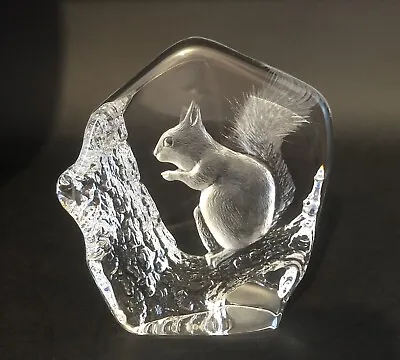 Buy Mats Jonasson Glass Squirrel Paper Weight Ornament Signed And Numbered A Classic • 10£