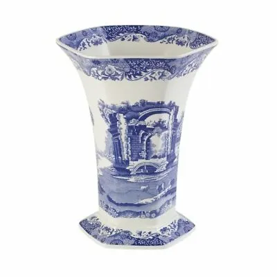 Buy Spode Blue Italian Hexagonal Vase • 70£