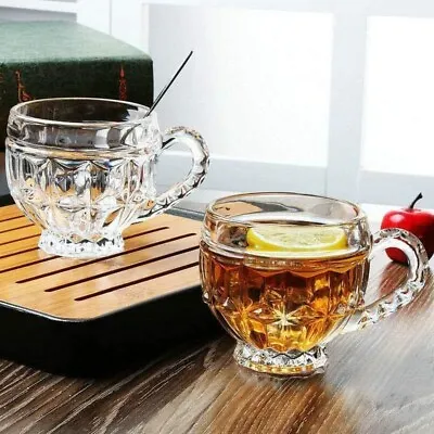 Buy 6 Goblet Crystal Glass Tea Chai Coffee Latte Qahwa Cup Mug, 200ml • 11.50£