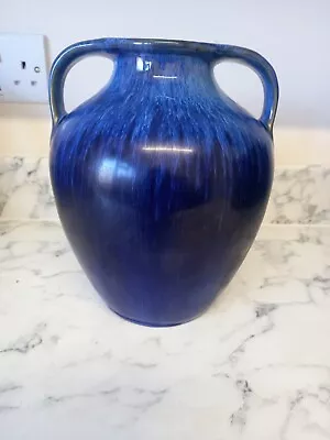 Buy Signed Bourne Denby Vase Danesby Ware In Electric Blue 9” Tall • 35£