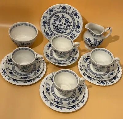 Buy Vintage J&G MEAKIN NORDIC BLUE & WHITE TEA SET REPLACEMENTS • 6£