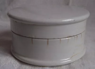 Buy Vintage Antique Ointment Chemist Ceramic White Lidded Pot • 4.99£