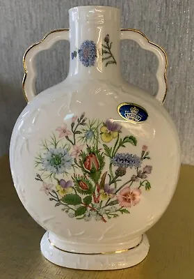 Buy Aynsley Wild Tudor Vase  Flask Bone China   7.5  Tall  Perfect Floral • 14.99£